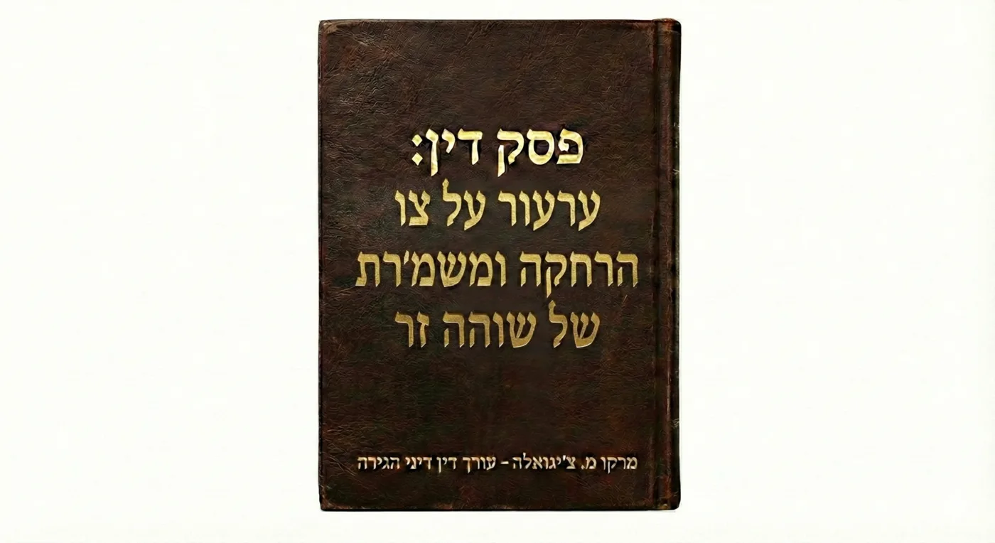 ערעור על צו הרחקה ומשמורת של שוהה זר