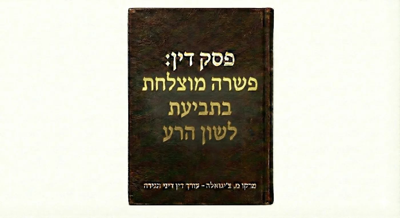 פשרה מוצלחת בתביעת לשון הרע