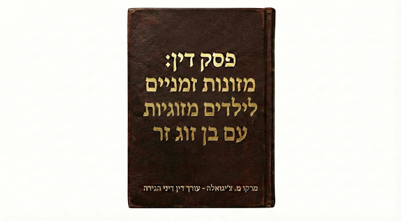 מזונות זמניים לילדים מזוגיות עם בן זוג זר